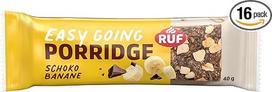 RUF Košės batonėlis "Chocolate Banana", avižų batonėlis iš viso grūdo avižinių dribsnių su bananais ir pienišku šokoladu, vaisinis šokoladinis užkandis