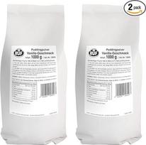 RUF vanilinis pudingas, vanilės skonio pudingo milteliai, virti tik su pienu ir cukrumi, didelė pakuotė, be glitimo, be alergenų, 1 x 1000 g (2 vnt. pakuotė)