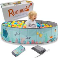 RUGUIES - Kamuoliukų duobė Kūdikių kamuoliukų duobė Vaikų kamuoliukų baseinas Apvali kamuoliukų duobė be kamuoliukų Kamuoliukų duobė Lauko vandeniui atspari (kamuoliukai neįskaičiuoti) (Vandenynas, 120 x 30 cm)