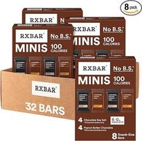 RXBAR Minis Protein Riegel 6g baltymų be glitimo užkandžių pakuotė (4 dėžutės, 32 užkandžiai)
