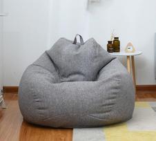 S/M/L Tingus sofos dangtelis Kėdės be užpildo Lininis audinys Lounger Seat Bean Bag Pouf Couch Tatami Gyvenamasis kambarys baldų dangtelis