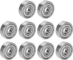 S628Z greitaeigiai tylūs rutuliniai guoliai, skirti riedlentėms, ilgosioms riedlentėms ir riedučiams, 10 vnt., nerūdijančio plieno, 8 × 24 × 8 mm