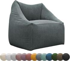 šaltas pilley Bean Bag Laidas Sėdynės pagalvėlė EPS karoliukai pildymo grindų pagalvėlė Fotelis sodo pagalvėlė su atlošu sėdynės (pilka)