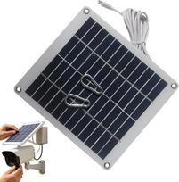 Saulės baterija lauko kamerai, 50 W, 12 V, atspari vandeniui, C tipo jungtis, kempingo įranga | Apsaugos stebėjimo saulės baterija, skirta kempingui, žygiai, kelionėms gamtoje, kemperiams, automobiliams, audroms, elektros tiekimo sutrikimams, kelionėms au