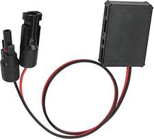 Saulės baterijos adapteris, 18 V, maks. 2 USB prievadai, juodos spalvos