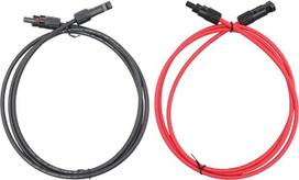 Saulės baterijų prailginimo kabelis – 6 mm² 2 m profesionalus saulės baterijų kabelis su IP67 atsparumu vandeniui jungtimi (10 AWG, 2 m)