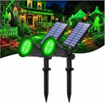 Saulės energija maitinamas prožektorius, „T-Sunrise“ IP65 atsparūs vandeniui 4 LED saulės energija maitinami lauko sodo šviestuvai, 2 šviesos režimai, apsauginiai šviestuvai, kraštovaizdžio apšvietimas, skirtas sodui, medžiams, kiemui, vejai, terasai ir l