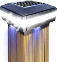 Saulės energija maitinami stulpelio žibintai, saulės energija maitinami stulpelio dangteliai, skirti 4 x 4, 5 x 5, 6 x 6 dydžių mediniams stulpeliams, terasai, sodui, kiemui, dekoravimui, atsparūs vandeniui | tvoros stulpelio dangteliai, skirti 4x4, 3x3,