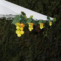 Saulės energija maitinamos vynuogių formos girliandos lauke, atsparios vandeniui, 80 LED, vynuogių kekių formos pakabinamas apšvietimas, imituojantis vaisius, dekoracija, skirta mažoms užeigoms, sodo skėčiams, vestuvių šventėms (žalia)
