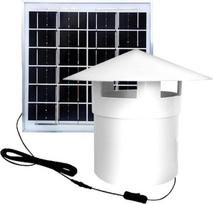 Saulės energija varomas stogo ventiliatorius, 110 mm, PVC, tylus (40 dB), ištraukiamasis (A)