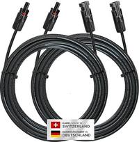 Saulės energijos kabelio pratęsimas 2 x 4 m, 4 mm², H1Z2Z2-K PV kabelis (įskaitant 0 % PVM)