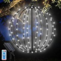 Saulės pasakų žibintai Lauko 120 LED pasakų žibintai rutuliai, 30 cm skersmens LED dekoratyvinis rutulys, vandeniui atsparūs saulės pasakų žibintai rutuliai, sulankstomi rutuliniai žibintai sodui, Kalėdoms, balkonui, vestuvėms