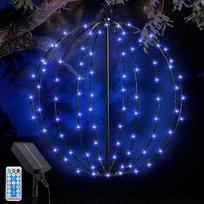Saulės pasakų žibintai Lauko 120 LED pasakų žibintų rutuliai, 30 cm skersmens LED dekoratyvinis rutulys, vandeniui atsparūs saulės pasakų žibintų rutuliai, sulankstomi rutuliniai žibintai sodui, Kalėdoms, balkonui, vestuvėms