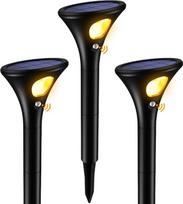 Saulės žibintai su judesio jutikliu Lauko 3 saulės žibintų pakuotė 1500 mAh LED saulės prožektorius itin ryškus šiltos baltos spalvos automatinis įjungimas/išjungimas IP65 vandeniui atsparus sodo garažas, kiemas, kelias, privažiavimas, kiemas