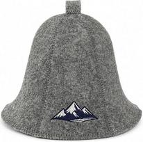 Saunos kepurė vyrams ir moterims iš veltinio, „Mountain Grey“ spalvos, pagaminta iš 100 % natūralaus vilnos veltinio – apsauga nuo karščio