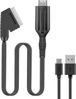 SCART į HDMI keitiklis, SCART į HDMI, SCART į HDMI kabelis, 1080P@60HZ, SCART į HDMI keitiklis, vaizdo mastelio keitiklis, skirtas HD televizoriams, DVD, Xbox, PS3, Blu-ray
