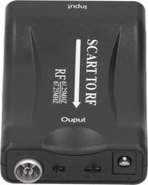 SCART–vaizdo keitiklio adapteris, RF išėjimo keitiklis su 67,25 MHz / 61,25 MHz dažniais, skirtas TV Box įrenginiui, 5 V/500 mA RF vaizdo keitiklis