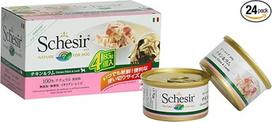 Schesir Dog vištienos filė su ėriena, drėgnas maistas šunims, 6 x 4 skardinės x 85 g