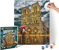 Schipper 609130817 „Tapyba pagal numerius“ – „Notre Dame“ – tapybos rinkinys suaugusiems, įskaitant teptuką ir akrilo dažus, 40 x 50 cm