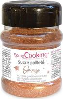 ScrapCooking – Valgomi blizgučiai „Pink Gold“ 160 g – Valgomieji blizgučiai iš cukraus, skirti tortų ir keksų kepimui – Cukraus maisto dažikliai, cukraus pudra dekoravimui – 4547