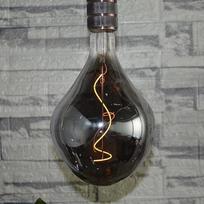 SD LUX LED lemputės, senovinės didelės dekoratyvinės 5 W 250 lm (ekvivalentas 25 W apšvietimo lemputės su XXL gaubliu, E27, nemirguliuoja, retro Edisono lemputė pakabinamam apšvietimui, atspalvis, šilta balta 2200 K, pakuotė po 1 (A165SMOKE)