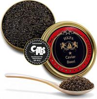 SEPEHR DAD CAVIAR Sibiro eršketo ikrai „Classic“ 30 g, smulkūs grūdai 2,9 mm, Sibiro ikrai iš tvarios akvakultūros, labai aštrūs, eršketo ikrai iš Acipenser baeri eršketo ikrų