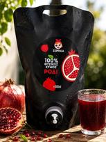 SERRAIA Granatų sultys 100 % šviežios sultys iš Graikijos | 3 l maišas su čiaupu | Be pridėto cukraus | Švelniai pasterizuotos