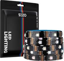 SEZO WS2815 LED juostelė (patobulinta WS2812B versija) 5 m, 30 LED/m, „Dream Colour“, atskirai valdomi RGB, 5050SMD, dvigubas signalas WS2813, lanksti LED juostelė, IP30, neatsparus vandeniui, 12 V nuolatinė srovė, juoda spausdintinė plokštė