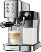 SHARDOR automatinis espreso aparatas, 1350 W kavos aparatas, 20 barų kavos aparatas su portafiltru, su pieno putotuvu, su portafiltru, profesionalus kavos aparatas espreso cappuccino latte macchiato