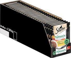 SHEBA Nature's Collection in Sauce, aukštos kokybės drėgnas kačių maistas su vištiena porcijiniame maišelyje, 28 x 85 g