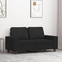 ShGaxin 359387 Dvivietė sofa, juoda, 120 cm, audinys, poilsio sofa, sofos ir kušetės, relaksacinė sofa, sofa svetainei, sofa su miego funkcija