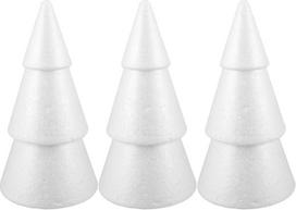 SHINEOFI 3 vnt. putų plastiko Kalėdų eglutės, skirtos dažyti, baltos, nedažytos, mažos rankdarbių medžiagos Kalėdų ir šventinių dekoracijų kūrimui, namų dekoravimui, stalo dekoravimui