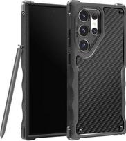 SHLDAir "Samsung Galaxy S24 Ultra" dėklas, itin sunkus dėklas, apsauga nuo kritimo iš 4 m aukščio, 7 kartų karinis laipsnis, "Air Bumper" technologija, skirtas "Samsung", juodas