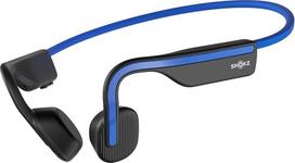SHOKZ „OpenMove“ atvirų ausų kaulų laidumo ausinės, lengvos (29 g), mėlynos | Atvirų ausų ausinės, „Bluetooth“ 5.1, 6 val. baterija, atsparios prakaitui (IP55), aplinkos garsų girdėjimas, aiškus garsas, skirtos bėgimo treniruotėms,