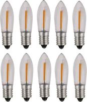 ShuoHui E10 COB LED pakaitinės lemputės viršutinė žvakė pasakų žibintams 14V-55V AC 0.2W 3000K šiltai balta (50)