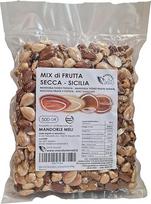 Sicilietiškas džiovintų vaisių mišinys - skrudinti migdolai, nulupti skrudinti migdolai, skrudinti lazdyno ir graikiniai riešutai - vitaminų ir skaidulų šaltinis Be glitimo (500g)