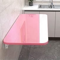 Sieninis sulankstomas stalas, kompiuterinis stalas, išsiskleidžiantis valgomojo ir darbo stalas, pakabinamas stalas, skirtas namų biurui, virtuvei, barui ir miegamajam (rožinis, 80 x 40 cm)