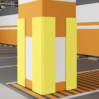 Sienų kampams, garažo sienoms arba automobilių durims – lipni NBR puta, įvairių spalvų, 60 x 200 cm (geltona)