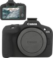 Silikoninis "Canon EOS R100" dėklas, priedai su 2 dalių ekrano apsauga, nuimama objektyvo apsauga skaitmeniniam fotoaparatui "Canon EOSR100