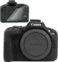 Silikoninis "Canon EOS R50" dėklas, priedai su 2 dalių ekrano apsauga, nuimama objektyvo apsauga skaitmeniniam fotoaparatui "Canon EOS R50