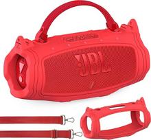 Silikoninis dėklas nešiojamajam garsiakalbui „JBL Charge 6“, apsauginis dėklas garsiakalbiui „JBL Charge 6 Pro AI Sound“ – priedai (raudonas)
