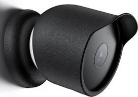 Silikoninis dėklas, suderinamas su "Google Nest Cam" namų apsaugos kamerų sistema, "Google Nest Cam" dangtelis, atsparus vandeniui, apsauginis, minkštas, lengvas, patvarus, silikoninis, skirtas "Google Nest Cam", juodas