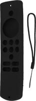 Silikoninis „Fire TV Stick Lite“ nuotolinio valdymo pultelio apsauginis dėklas, minkštas, atsparus vandeniui ir smūgiams, tvirtai priglundantis apsauginis dėklas su dirželiu (juodas rinkinys) | Atsparus vandeniui ir smūgiams apsauginis dėklas su dirželiu,