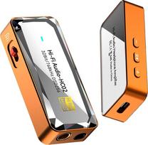 Simetriškas USB-C DAC ausinių stiprintuvas, 4,4 mm ir 3,5 mm, nešiojamas Hi-Fi adapteris, DSD256 32 bitai/768 kHz, garso stiprintuvas kompiuteriui, namų stereo sistemai, oranžinis