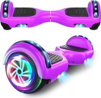 SISIGAD Hoverboard 6-12 metų amžiaus vaikams, su integruotu "Bluetooth" garsiakalbiu ir 6,5 colio spalvotais žibintų ratais, saugos sertifikuota savarankiškai balansuojanti motorolerio dovana vaikams