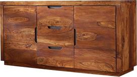 Šišamo medžio masyviniai baldai, lakuotas bufetas, „Jacaranda“, masyvinis medis, riešutmedžio masyvas, „Duke“ #125 | 150 x 45 x 75 cm (P x G x A) 77 kg. ModernmontiertvollmassivMASSIVMOEBEL24.DE