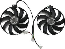 SISS vaizdo plokštės ventiliatorius T129215SU, skirtas ASUS RTX 2060 Super, 2070, 2080, 2080 Super DUAL EVO – pažangus vaizdo plokštės ventiliatorius, skirtas vaizdo plokštės aušinimui