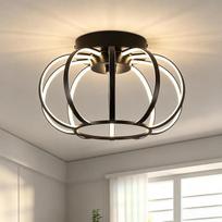 Šiuolaikinis juodas LED lubinis šviestuvas, apvalus lubinis šviestuvas, metalinis pakabinamas šviestuvas | 29 cm lubiniai šviestuvai, 4000 K LED lempa, skirta valgomajam, prieškambariui, miegamajam, virtuvei, svetainei