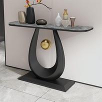 Šiuolaikiškas prieškambario stalas, ilgas konsolinis stalas, sofos stalas, skirtas koridoriui, fojė ar prieškambariui, stilingas metalinis pagrindas, puikiai tinkantis svetainės interjerui, elegantiškas dizainas, puikiai tinka bet kuriam namui