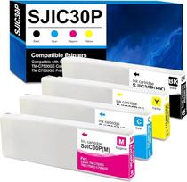 SJIC30P rašalo kasetės, skirtos „Epson“ spausdintuvams: SJIC30P, SJIC30P-K, SJIC30P-M, SJIC30P-C, SJIC30P-Y. Rašalo kasetės, suderinamos su „Epson Colorworks“ TM-C7500G, TM-C7500GE (juoda, žydra, raudona, geltona)